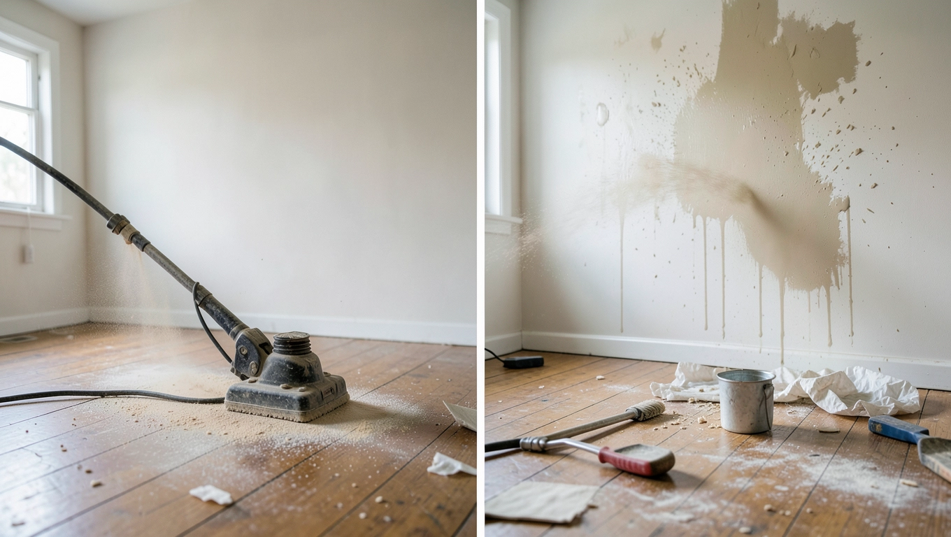 czy przy remoncie lepiej cyklinowac najpierw podloge czy malowac sciany